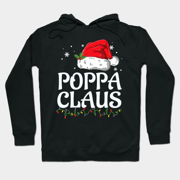 Poppa Claus Christmas Family Group Matching Pjs Xmas Light Hoodie by Mitsue Kersting